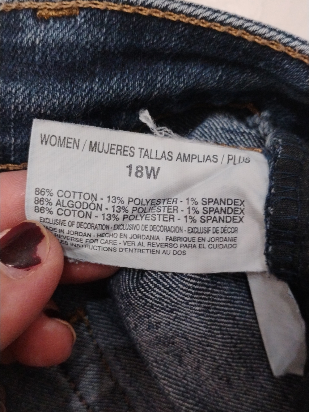 Bandolino Dark Blue Straight Leg Mandie Women’s Jeans SZ 18 W - Picture 5 of 5